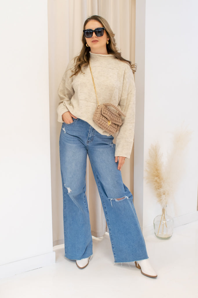 NEW RYLEIGH KNIT SWEATER (OATMEAL)