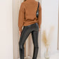 NEW BELLA ROUND NECK SWEATER ( CAMEL )