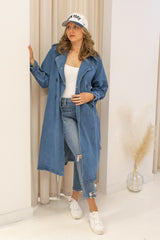 NEW HILARY DENIM TRENCH COAT
