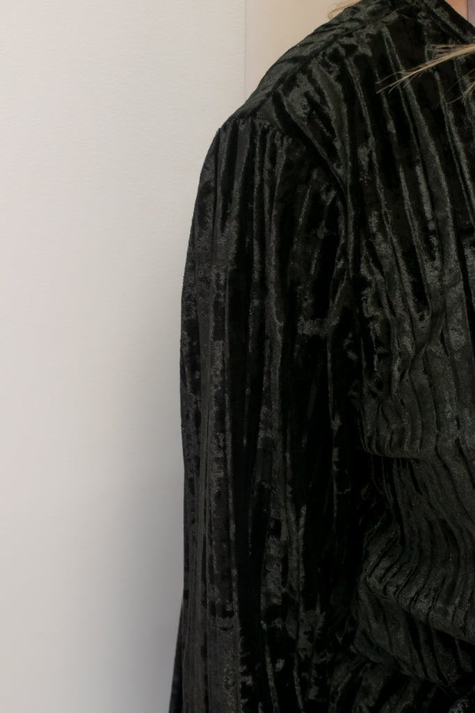 NEW IVY MINI VELVET BELT DRESS ( BLACK )