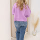 NEW ADELIA OVERSIZED CROPPED SWEATER (LAVENDER)