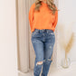 NEW ADELIA OVERSIZED CROPPED SWEATER (CORAL)