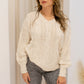 NEW MIRANDA CABLE KNIT PULLOVER SWEATER (IVORY)