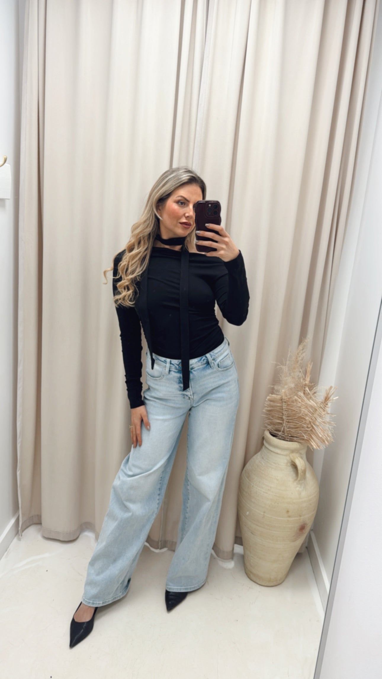 CLARISSA OFF-SHOULDER TOP WITH SCARF