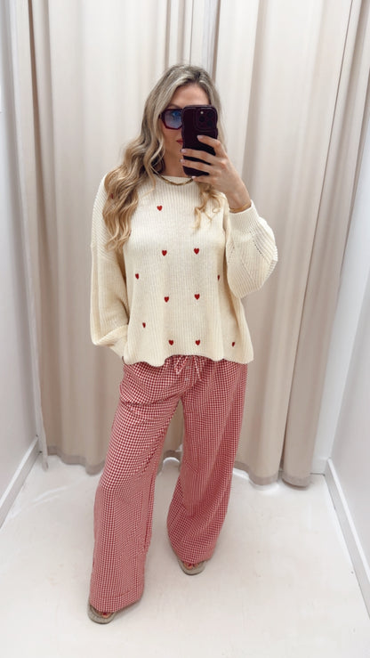 HILDE LS EMB PULLOVER EX KNT