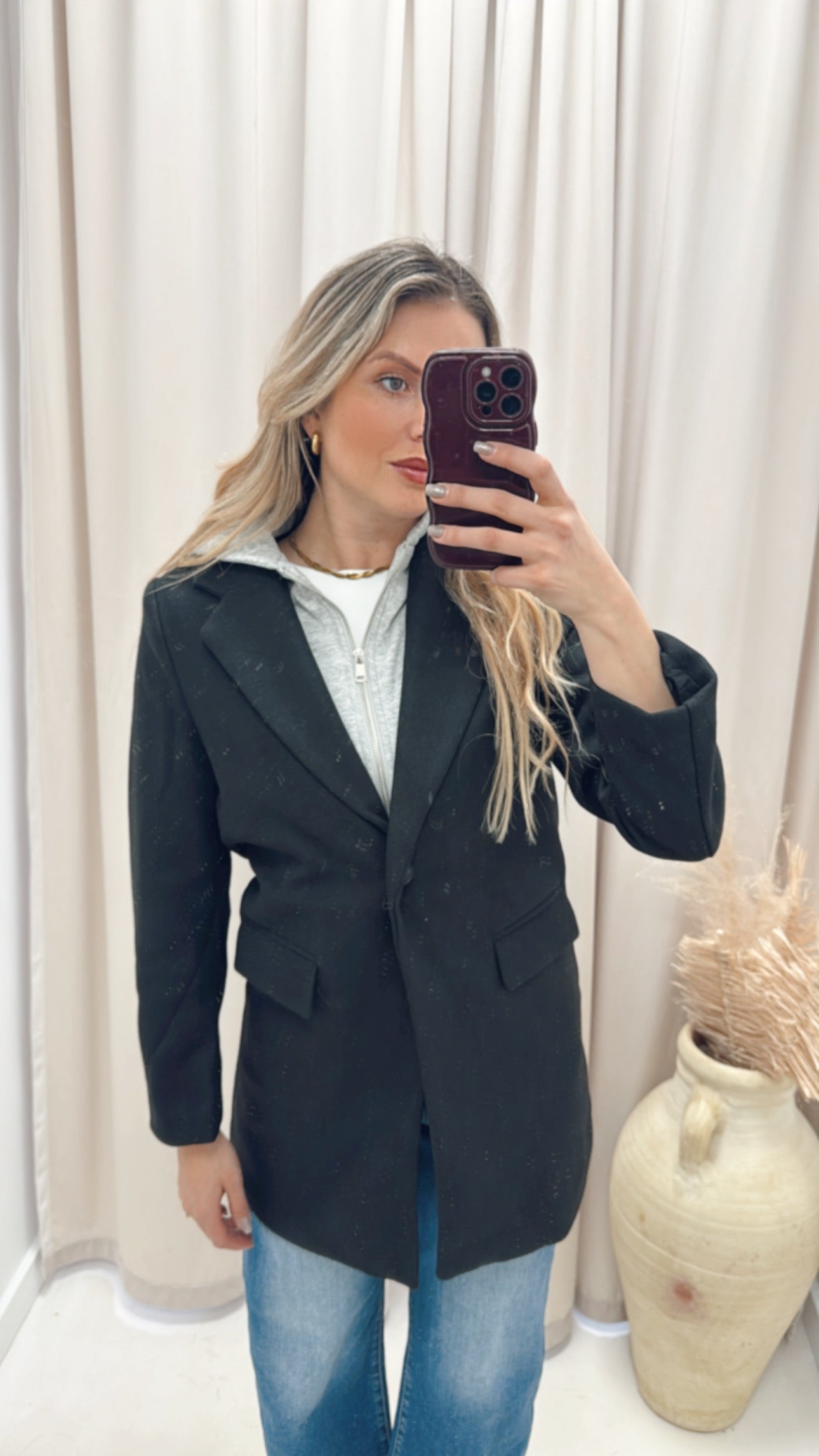 POLLINE BLAZER HOODIE (BLACK)