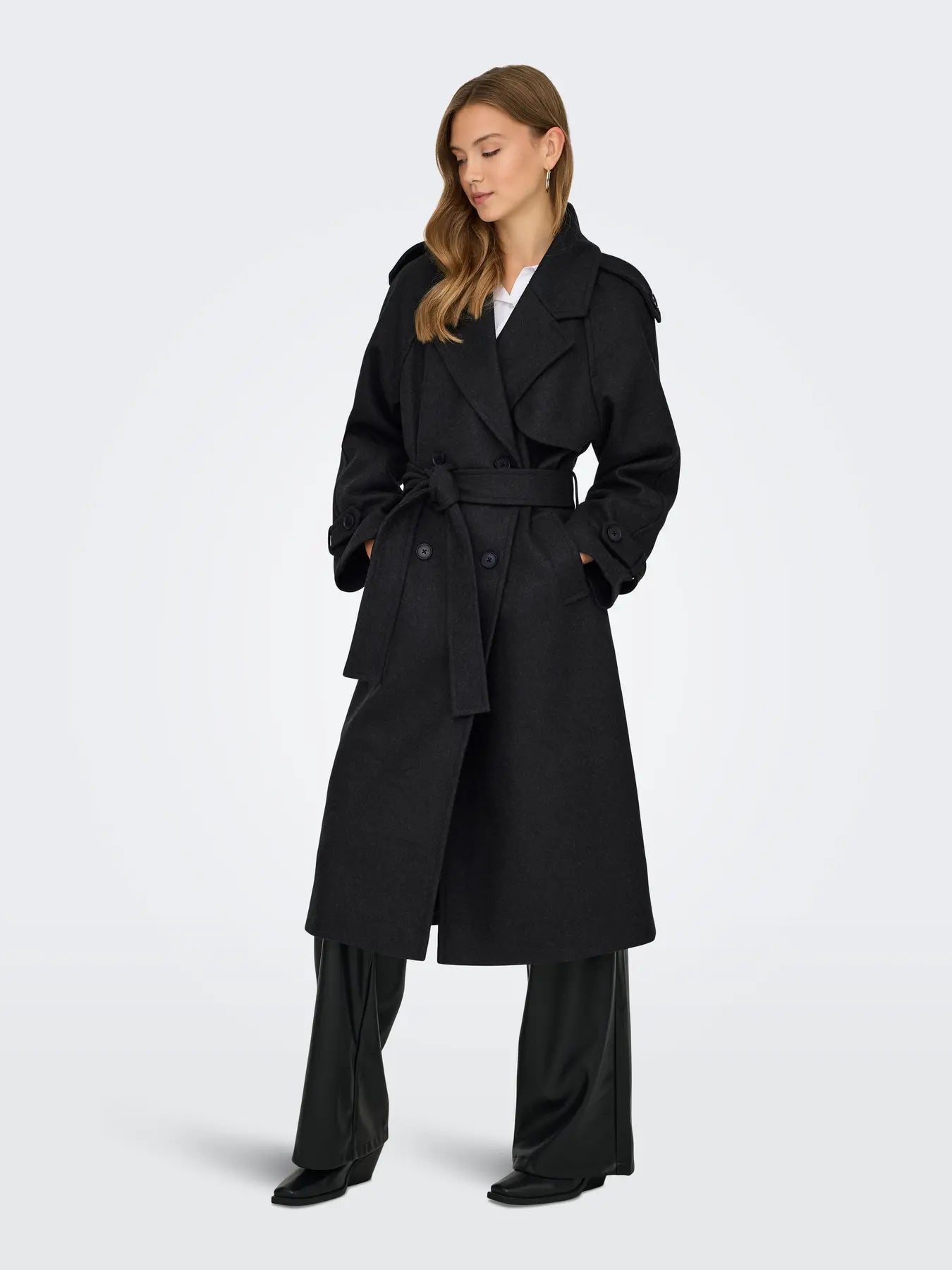DEAR-TRILLION LONG BELT COAT | ONLY