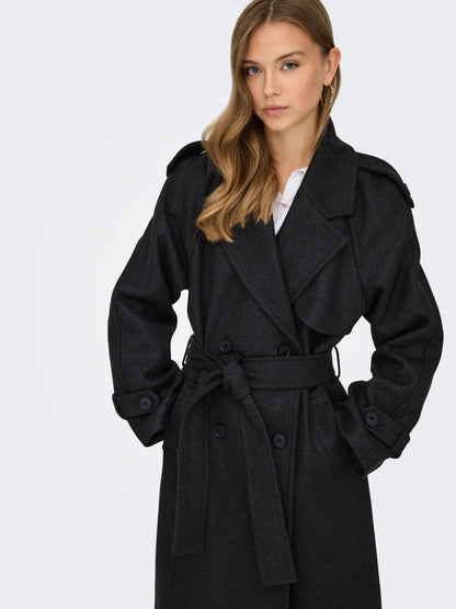 DEAR-TRILLION LONG BELT COAT | ONLY