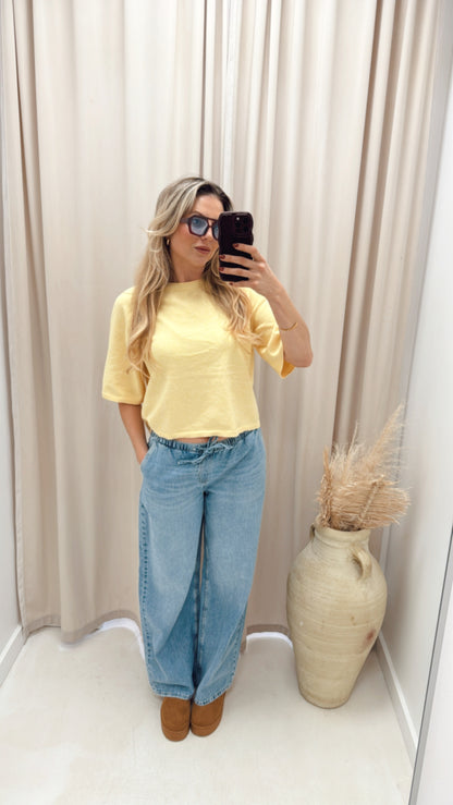 LOYAL KNIT T-SHIRT | ONLY (YELLOW)