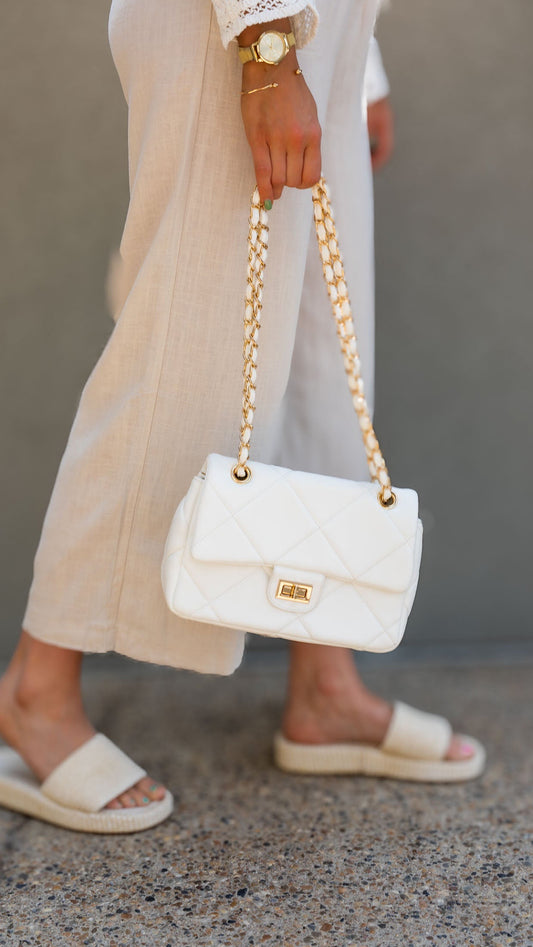 CELEST QUILTED BAG (WHITE)