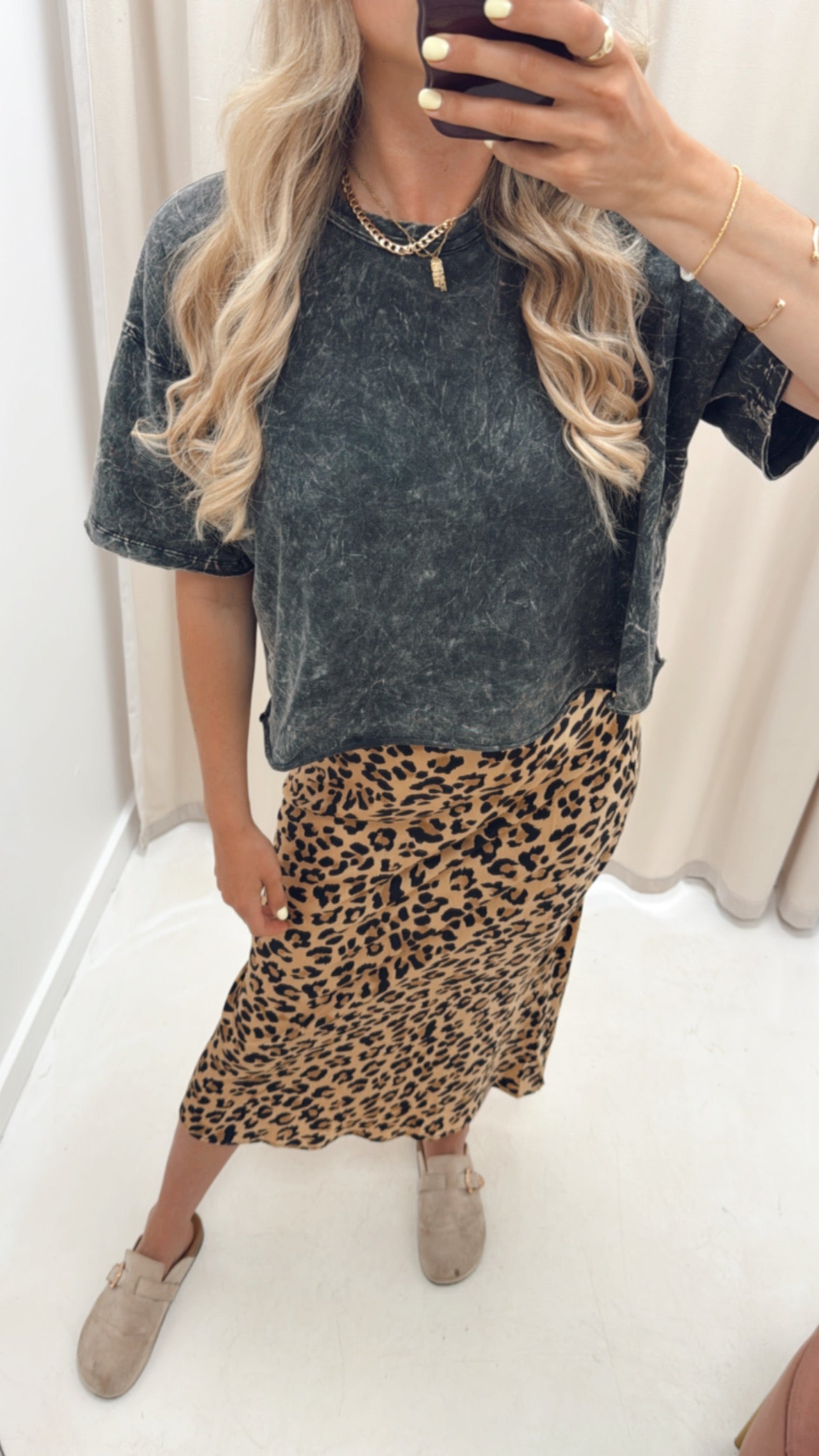 WYOMING CROP T-SHIRT (ASH BLACK)