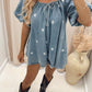 BLOSSOM DENIM ROMPER