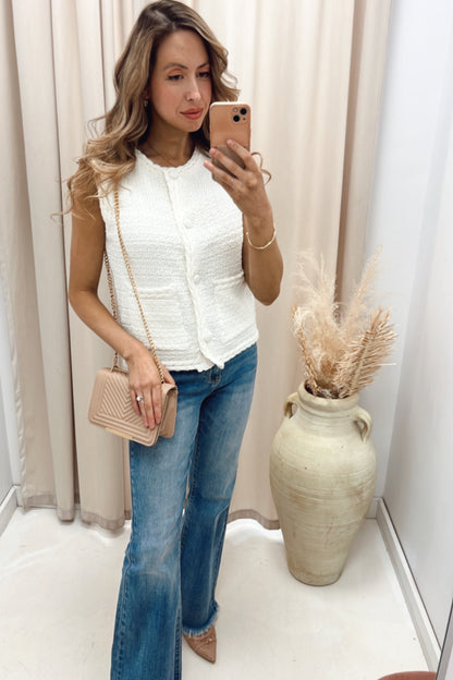 NEW STELLA TWEED VEST (IVORY)