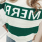 MERRY CHRISTMAS KNIT SWEATER (GREEN)