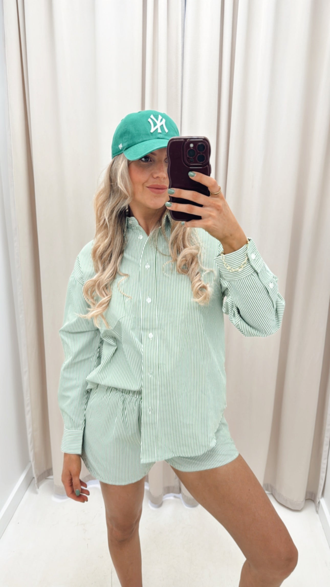 STELLA TWO PIECE STRIPED SET (GREEN)