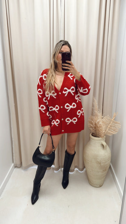 SYDNI OVERSIZED BOW CARDIGAN