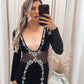 VELVET MESH RHINESTONE EMBELLISHED (BANJUL)