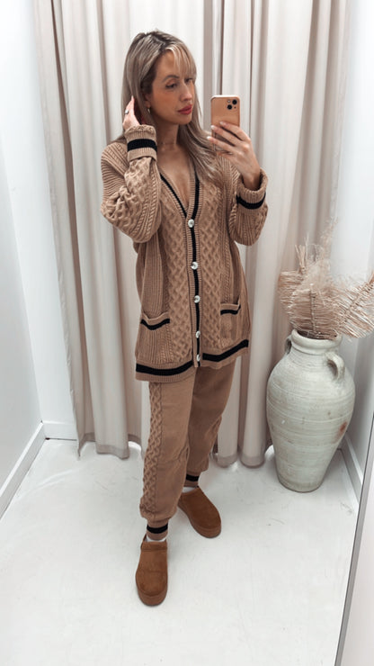 ISABELLE  KNIT LUX LOUNGE SET (CAMEL)