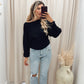 ARLA RIBBED SWEATER (BLACK)