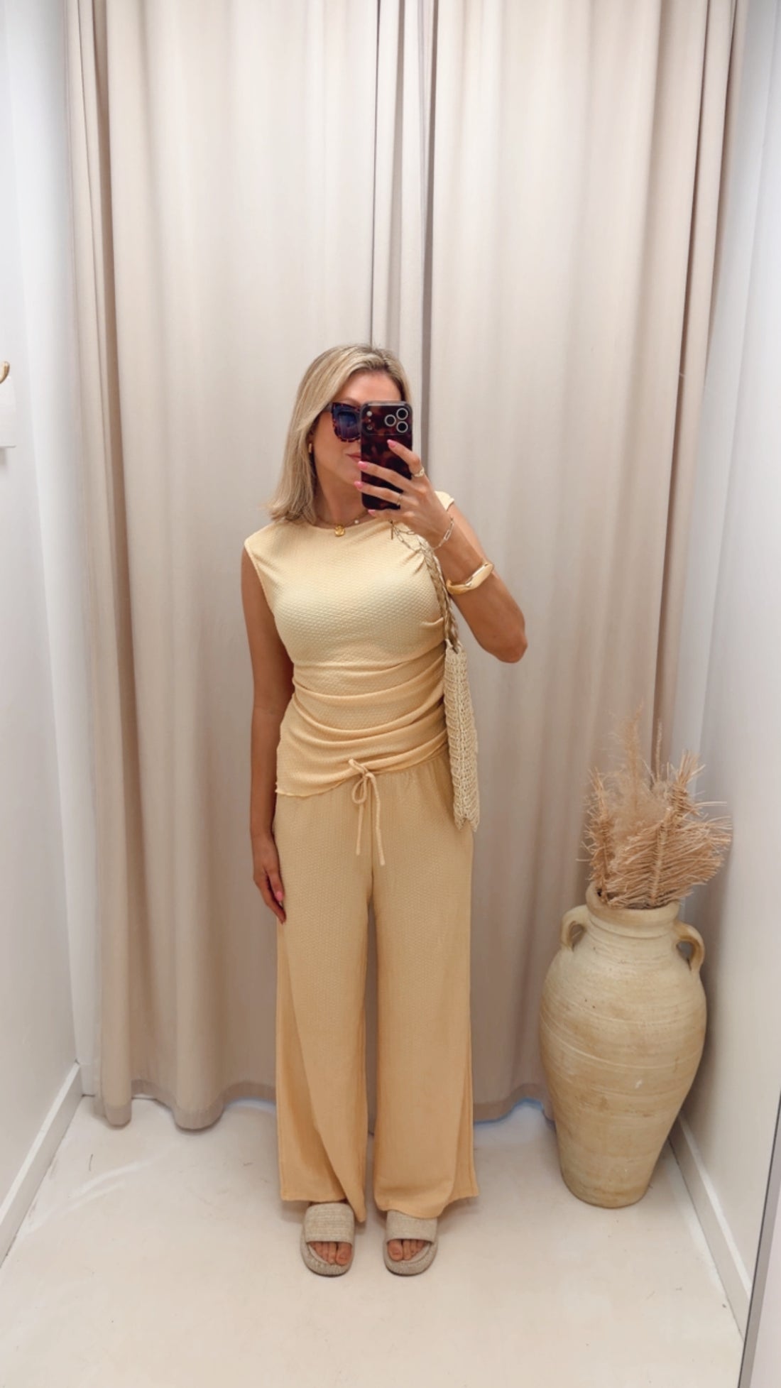 DAISY TWO PIECE PANT SET (BUTTER YELLOW)