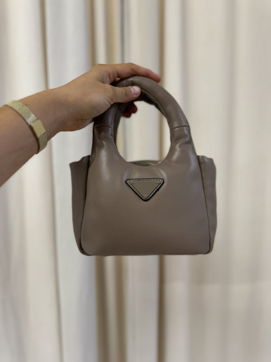 NEW SMALL TOP HANDLE SATCHEL HANDBAG (MOCHA)