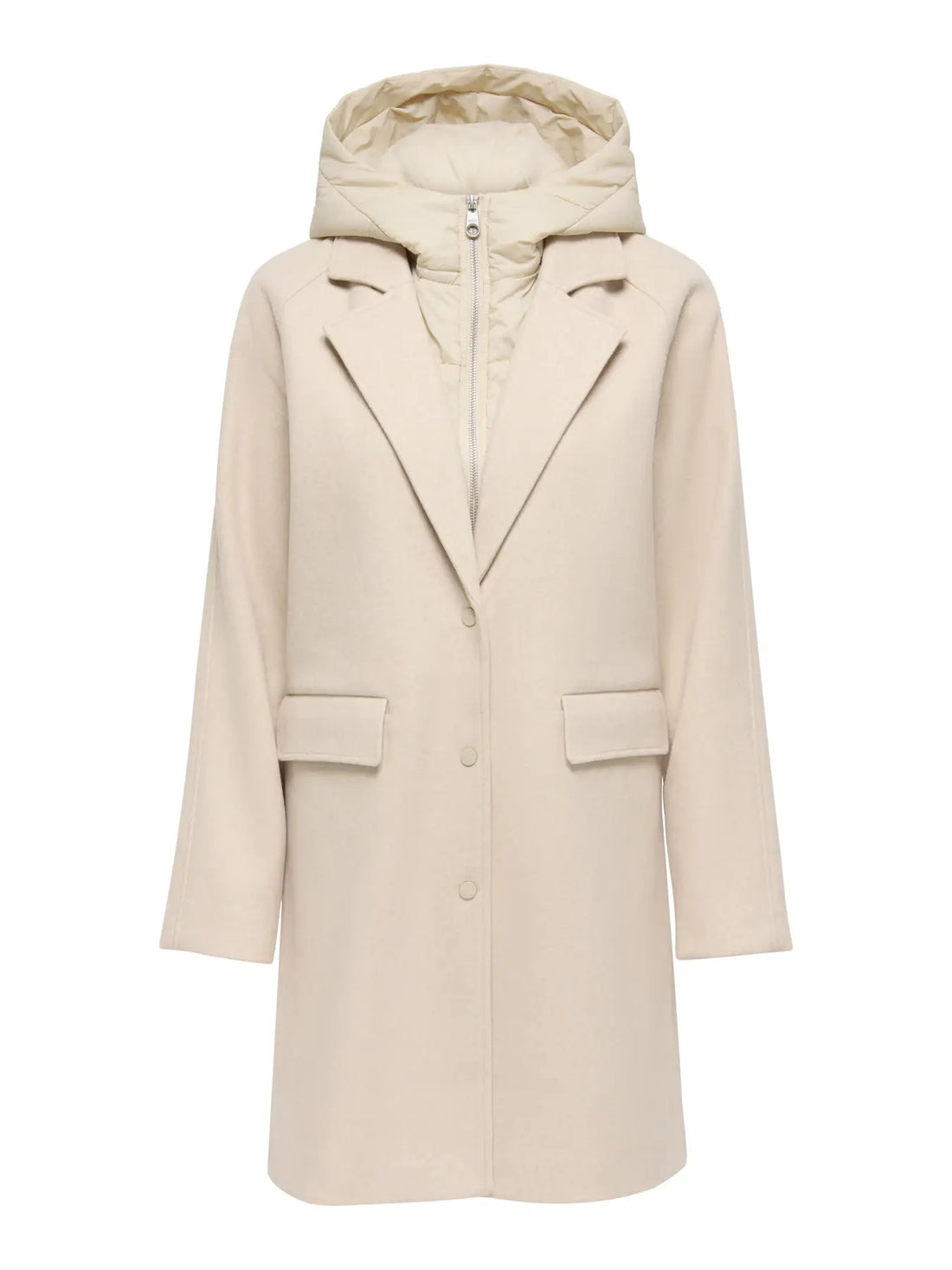 BLOOM HOOD COAT (IVORY) | ONLY