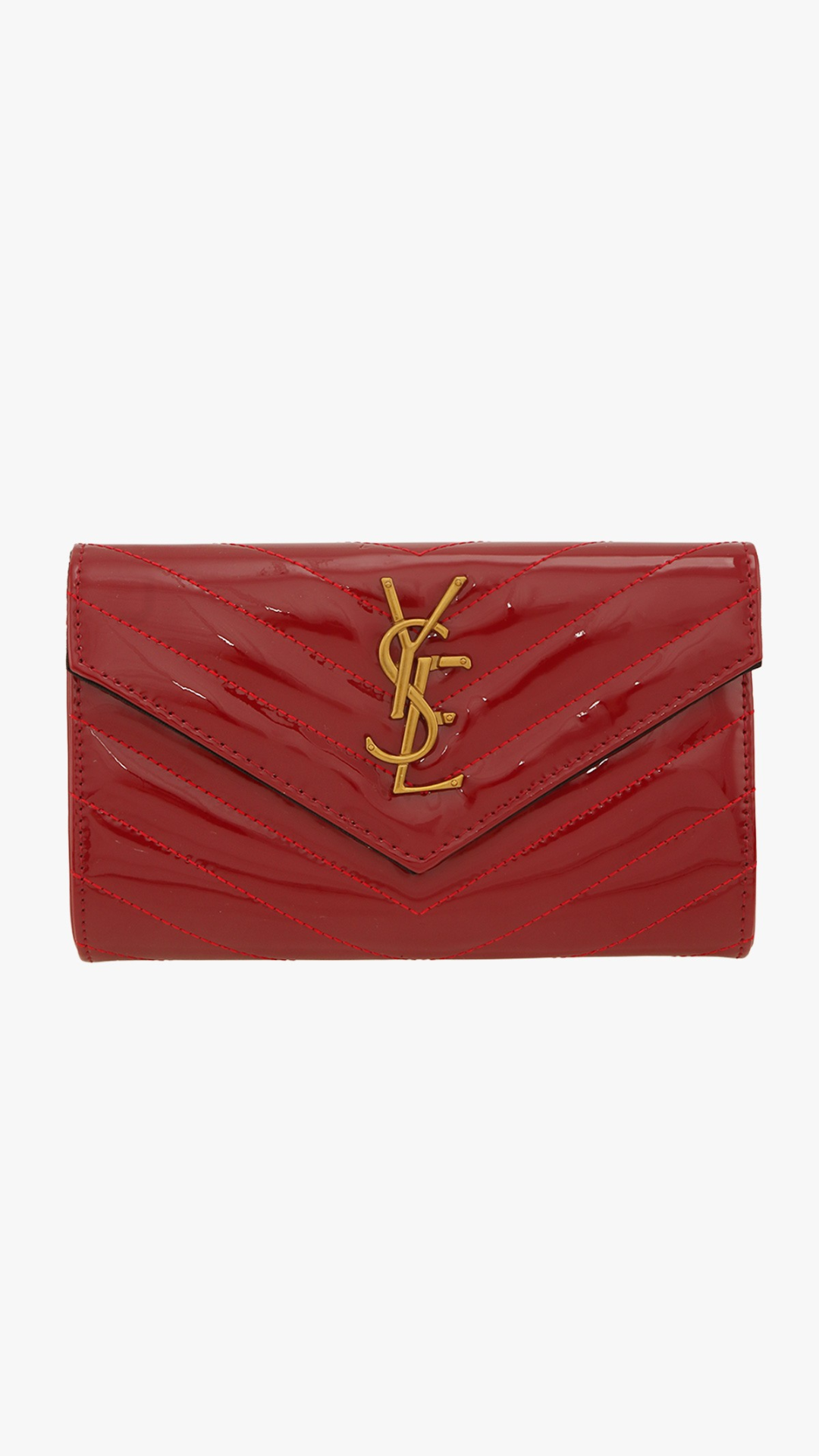 HIGH SHINE CHEVRON QUILTED CROSSBODY BAG (RED &amp; BLACK)