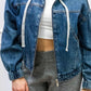 LANABELL DENIM HOODED JACKET