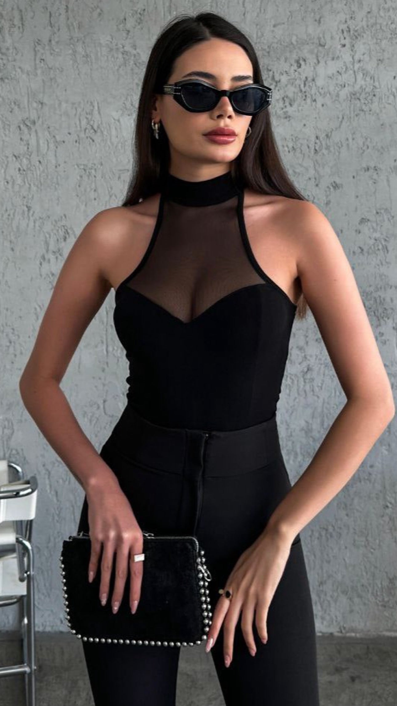 ROMI MESH SWEETHEART TOP