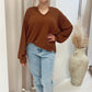 NEW KORI WAFFLE SWEATER (RUST)