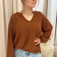 NEW KORI WAFFLE SWEATER (RUST)