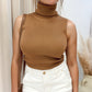 NEW STELLA KNIT TURTLNECK TANK (CAMEL)