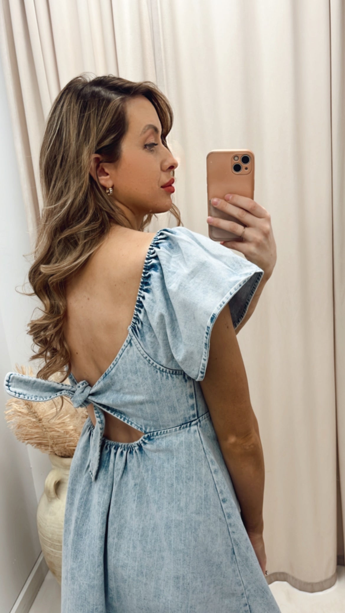 NEW KATE DENIM BABYDOLL DRESS (LIGHT WASH DENIM)