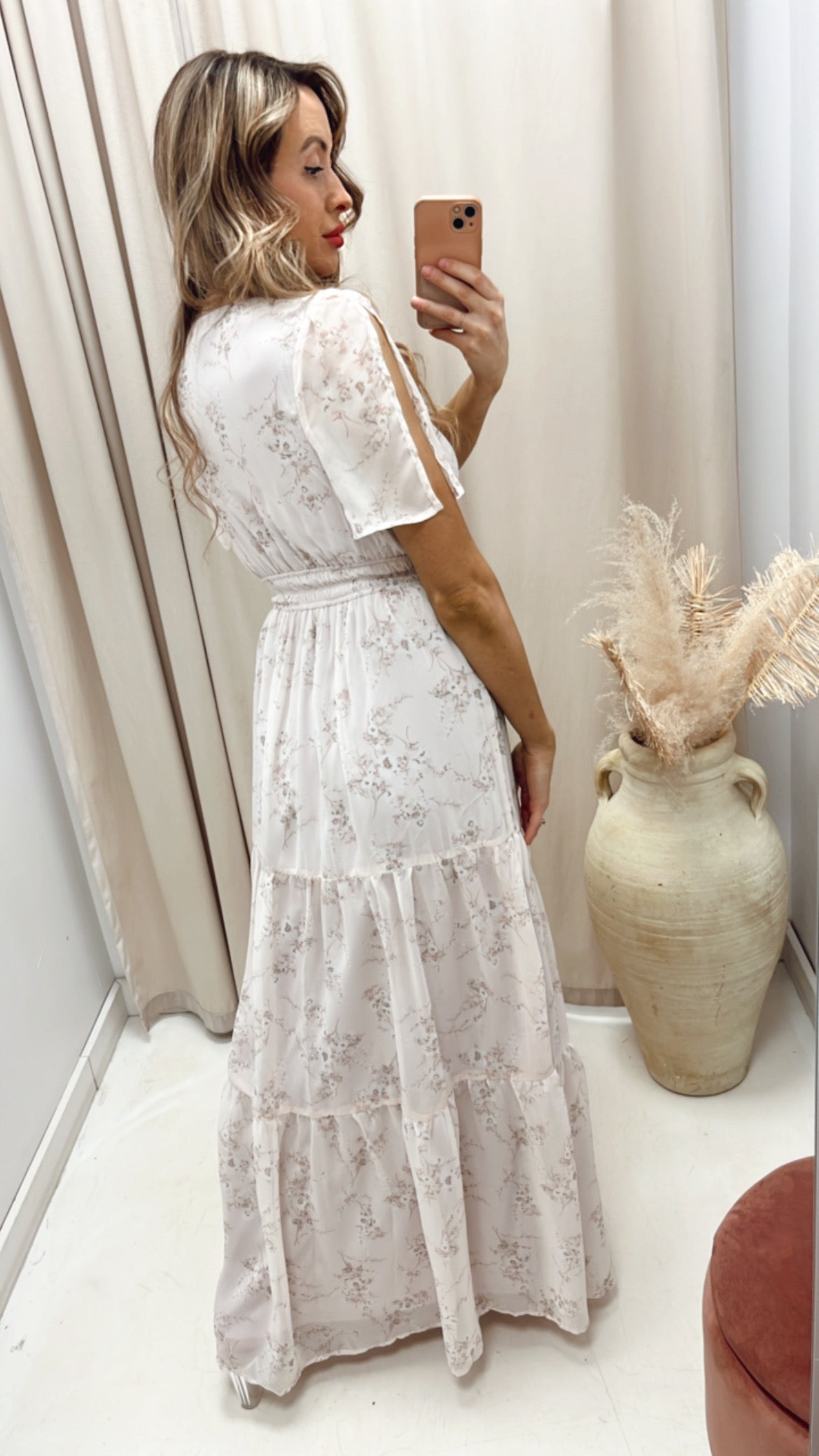 NEW VINYARD FLORAL PRNT MAXI (LIGHT BLUSH)