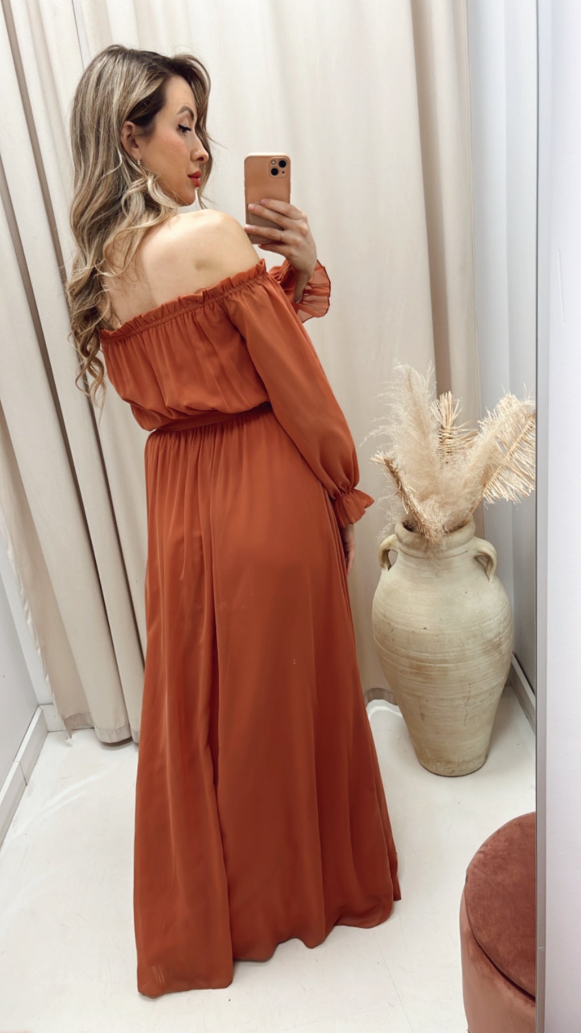 NEW ATHENS CHIFFON MAXI (TERACOTTA)