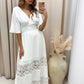 NEW BARCELONA LACE DETAIL MAXI (WHITE)