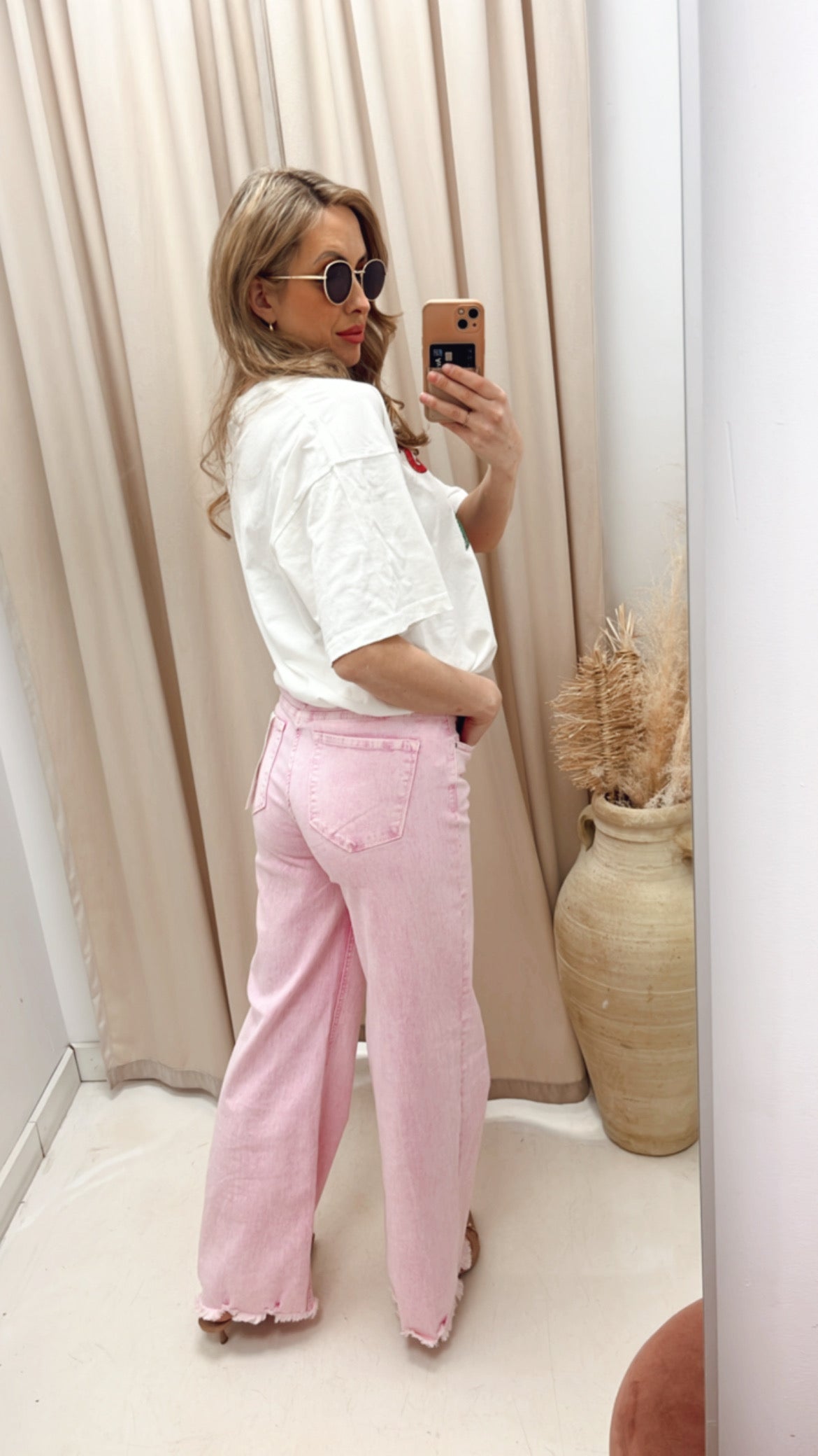 NEW SHERRI WASHED PINK DENIM JEAN (RISEN)