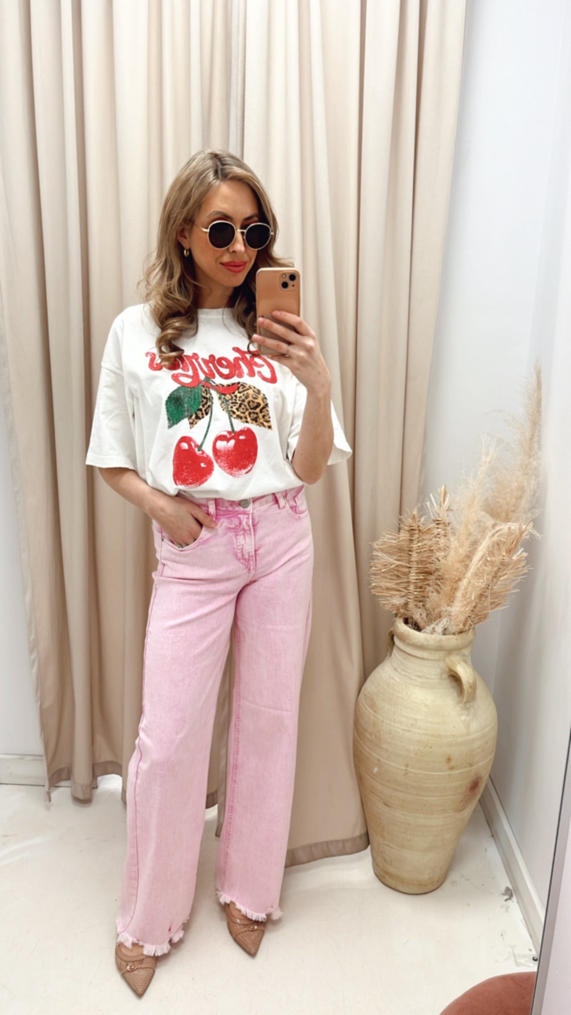 NEW SHERRI WASHED PINK DENIM JEAN (RISEN)