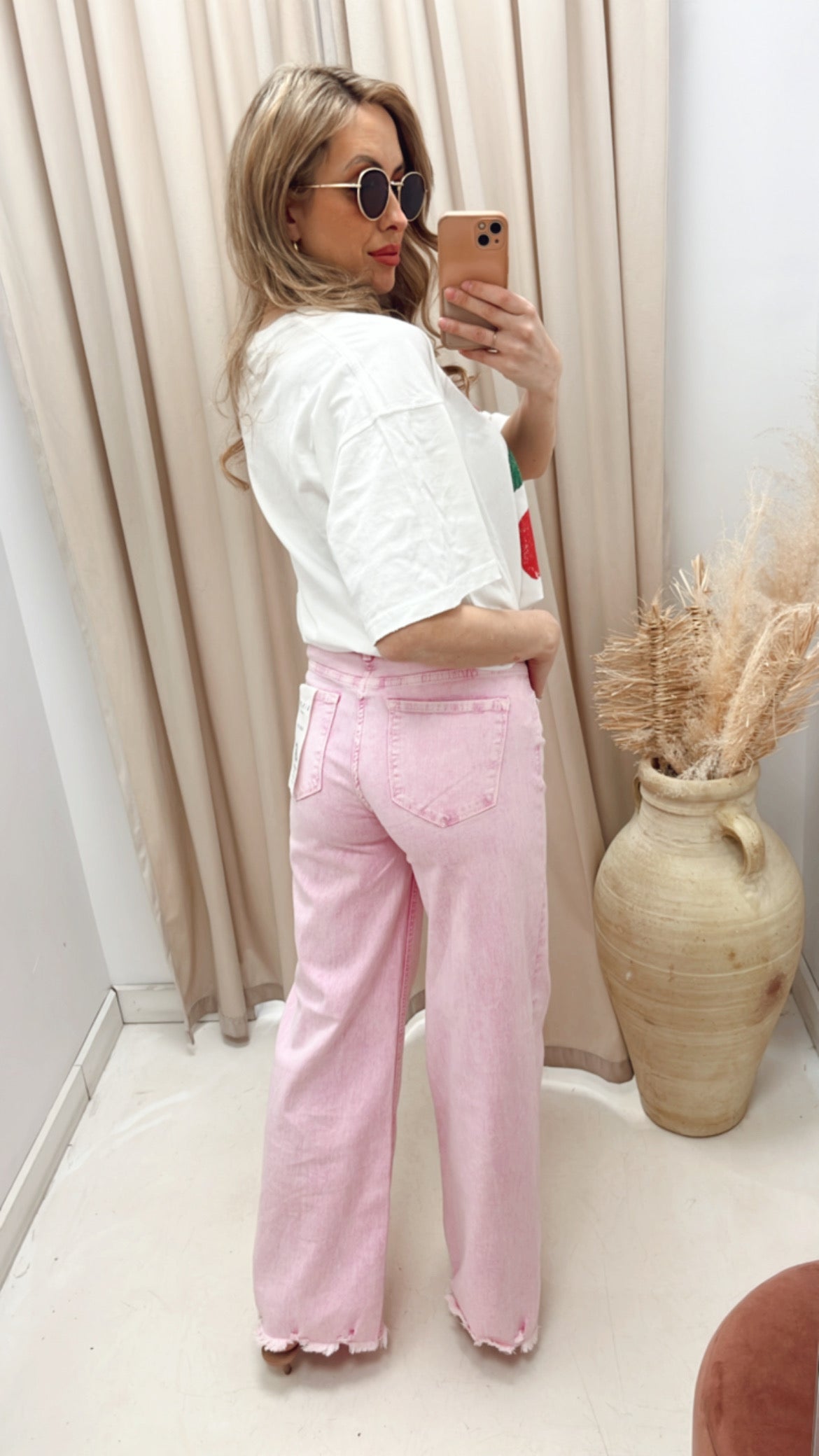 NEW SHERRI WASHED PINK DENIM JEAN (RISEN)