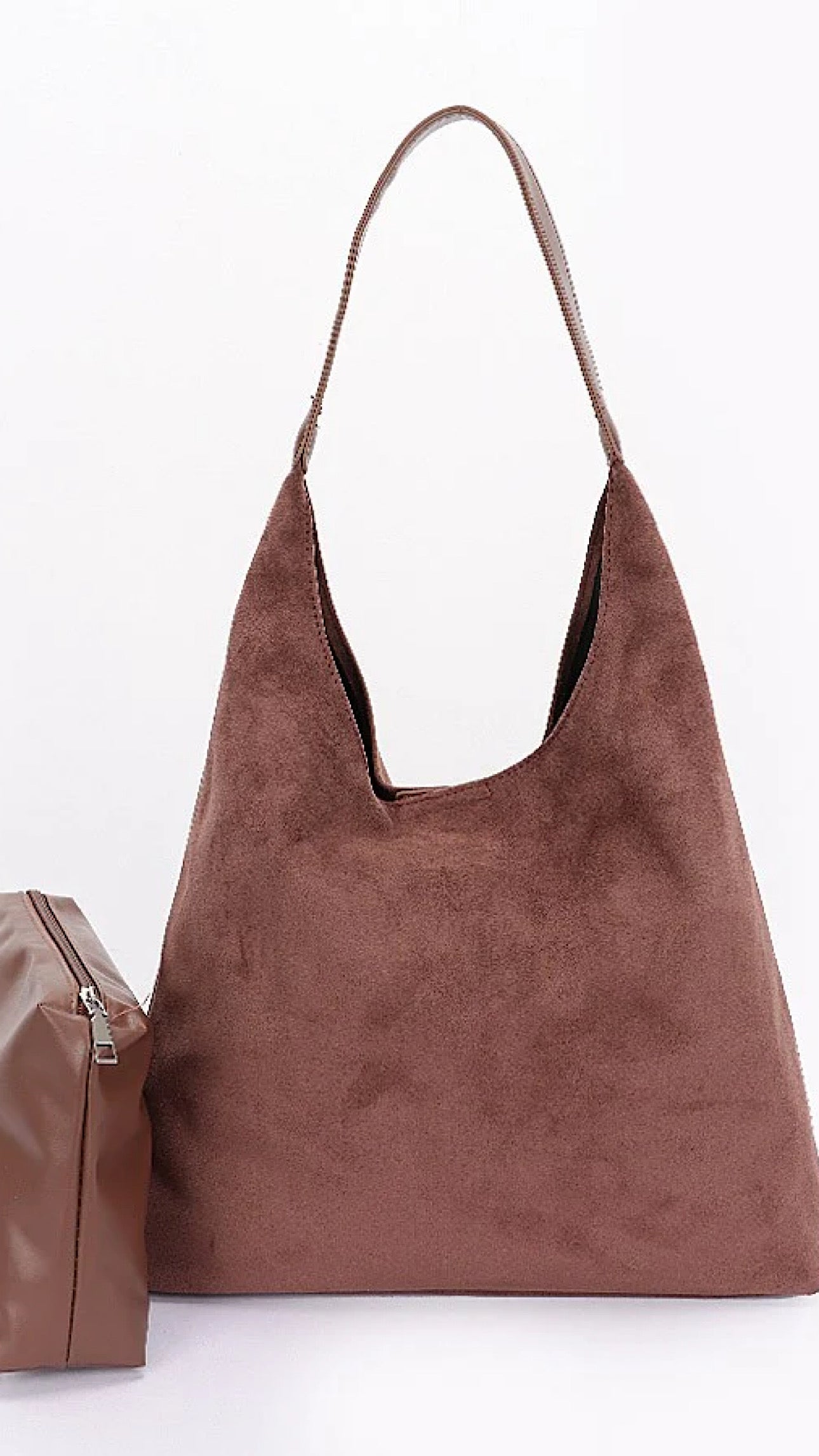 NICOLE SUEDE BAG (BROWN)