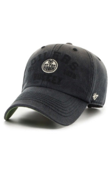 NEW 47' NHL EDMONTON OILERS CLEAN UP HAT (DUSTED BLACK)