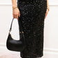 MAXINE SEQUIN MAXI SKIRT | BLACK