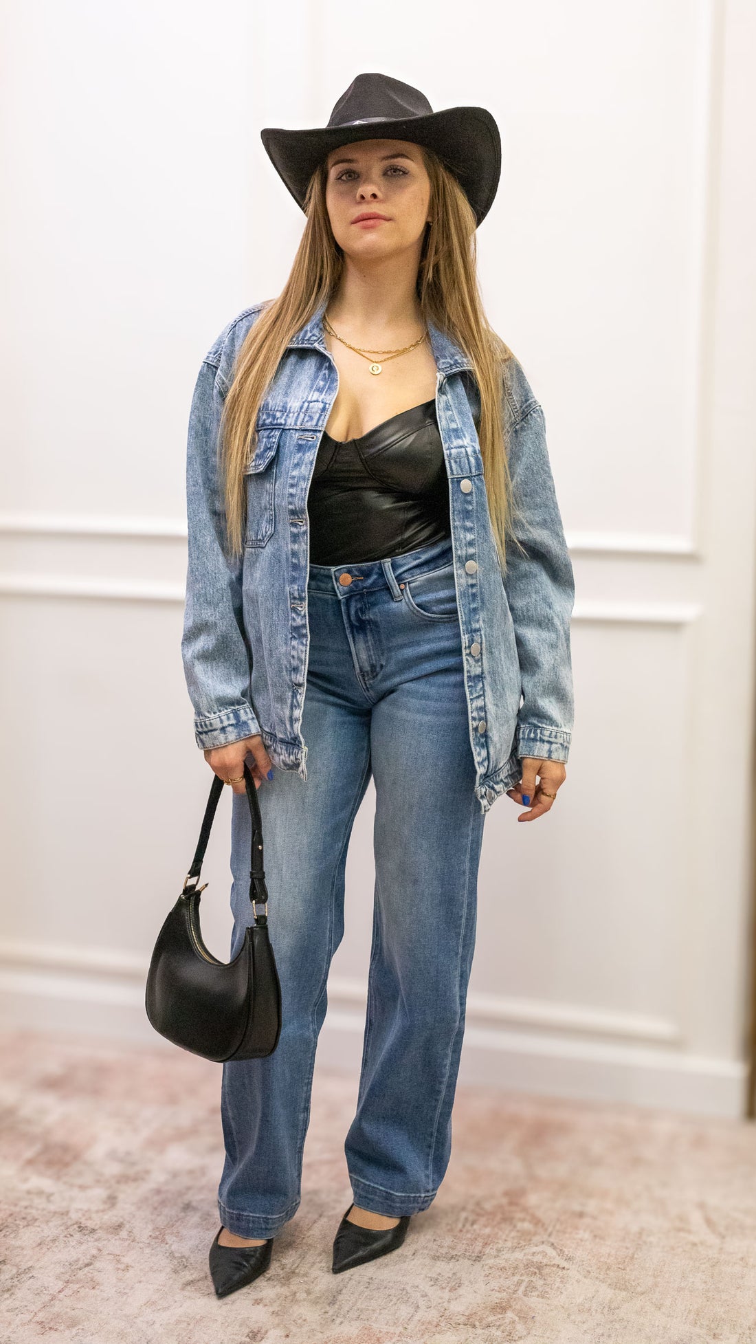 AMANDA OVERSIZED DENIM SHACKET- LIGHT (RISEN)