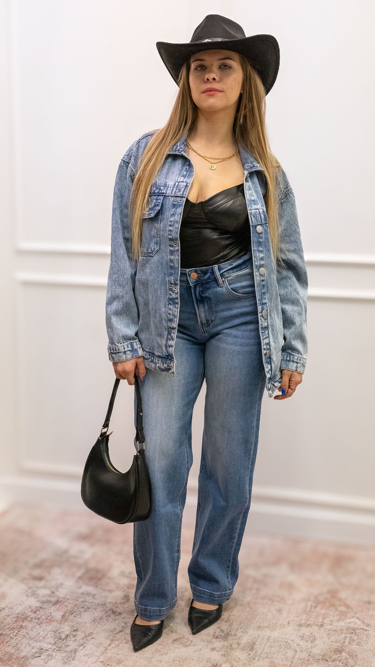 AMANDA OVERSIZED DENIM SHACKET- LIGHT (RISEN)