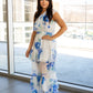 NEW ADELAIDE FLORAL MAXI (WHITE - BLUE)