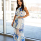 NEW ADELAIDE FLORAL MAXI (WHITE - BLUE)