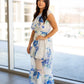 NEW ADELAIDE FLORAL MAXI (WHITE - BLUE)