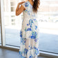 NEW ADELAIDE FLORAL MAXI (WHITE - BLUE)