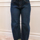 CHELSEA BARRELL JEANS (DARK WASH)