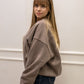 FAIRA CREW NECK SWEATER | TAUPE